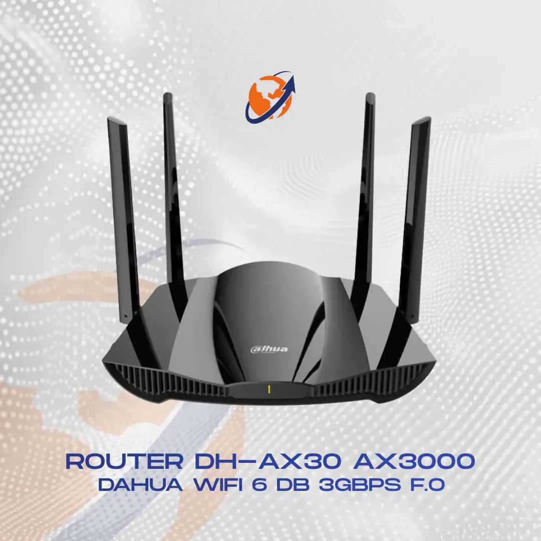 DAHUA ROUTER DH-AX30 AX3000 WIFI 6 DUAL BAND 4 ANTENAS 3GBPS FIBRA ÓPTICA