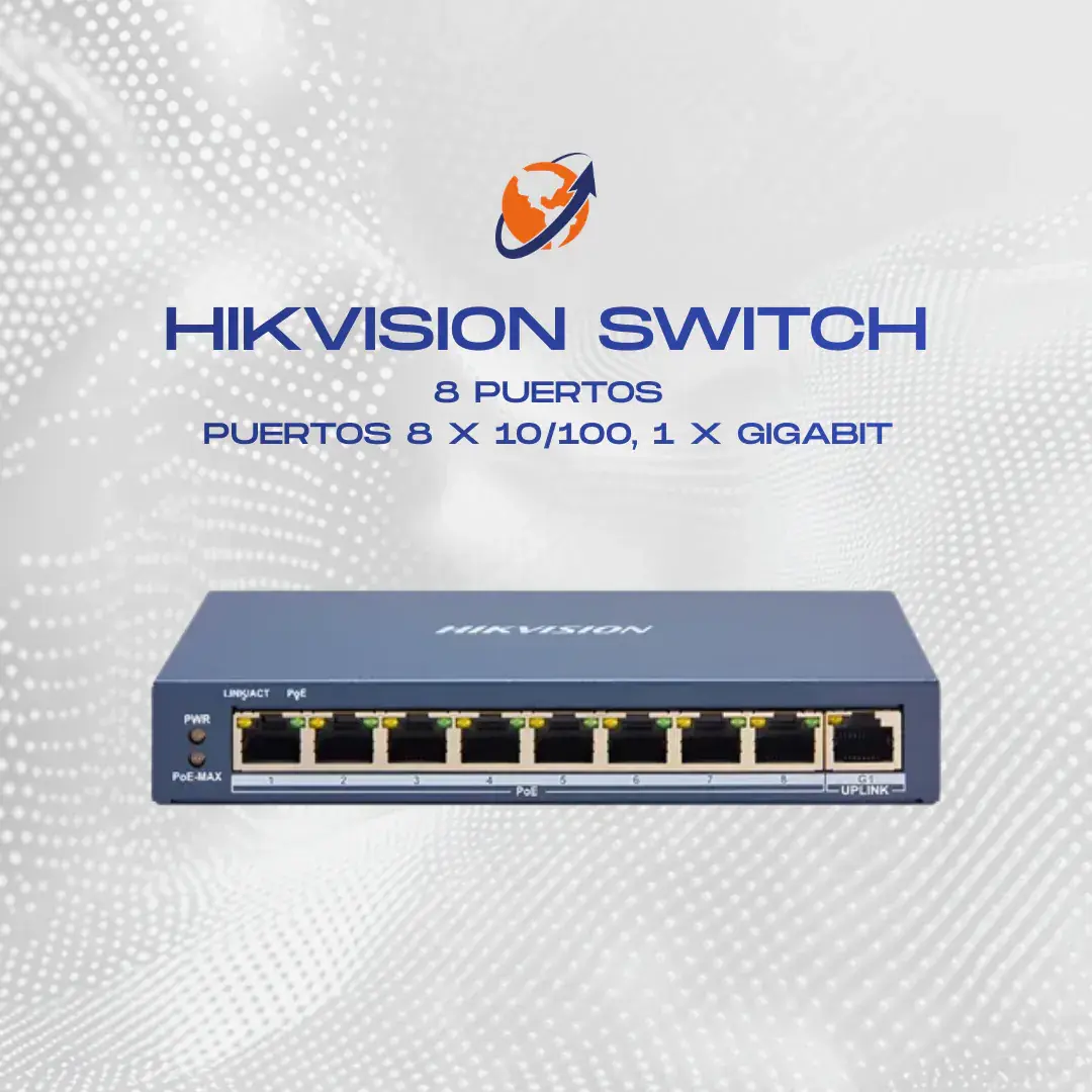 HIKVISION SWITCH POE 8 PUERTOS - PUERTOS 8 X 10/100, 1 X GIGABIT DS3E1309PEIM