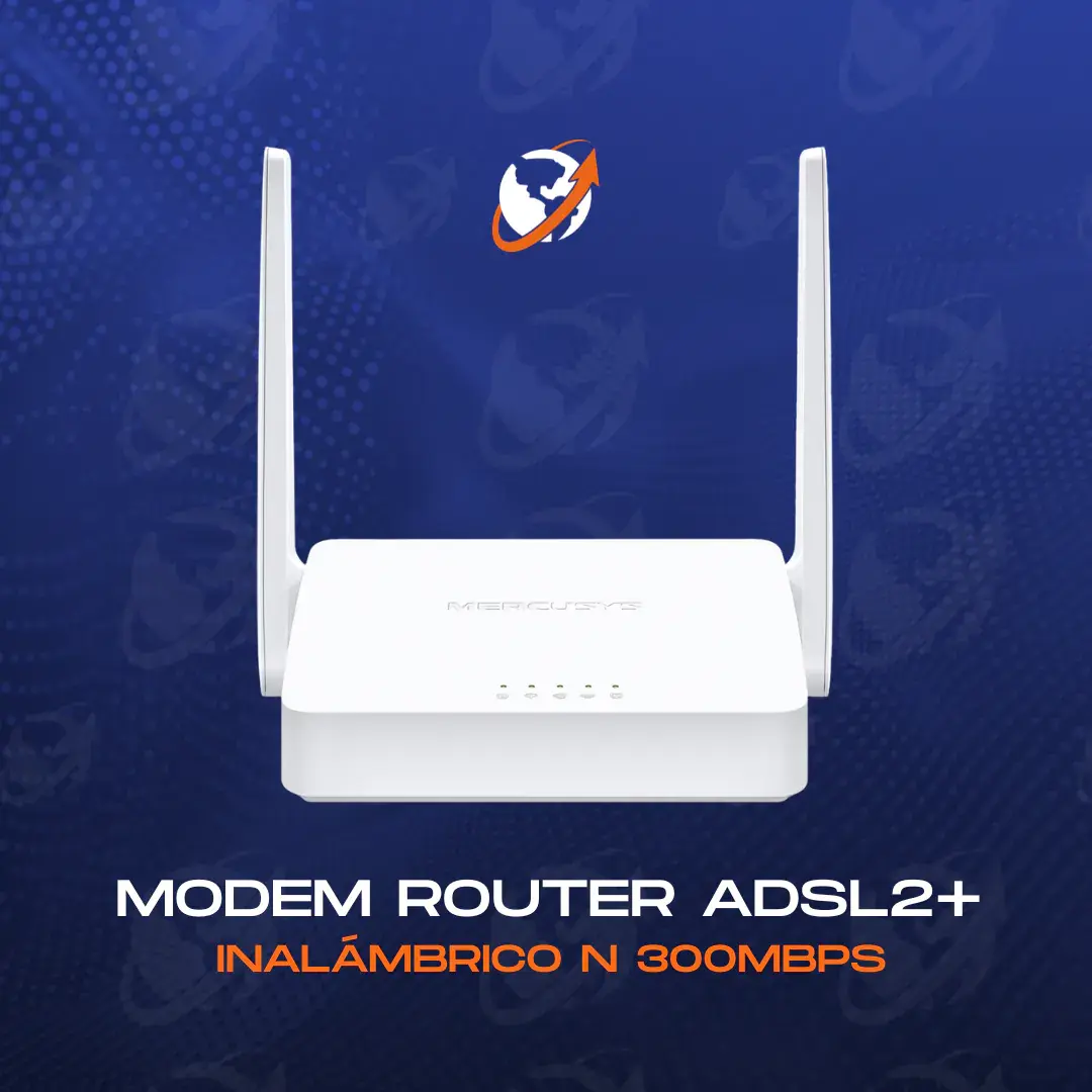 MERCUSYS MODEM ROUTER ADSL2+ INALÁMBRICO N 300MBPS