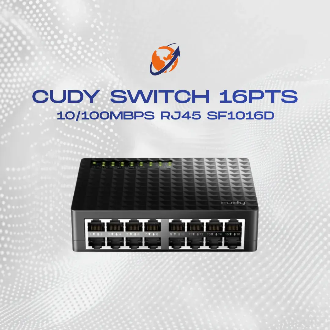 CUDY SWITCH 16 PUERTOS 10/100MBPS RJ45 SF1016D