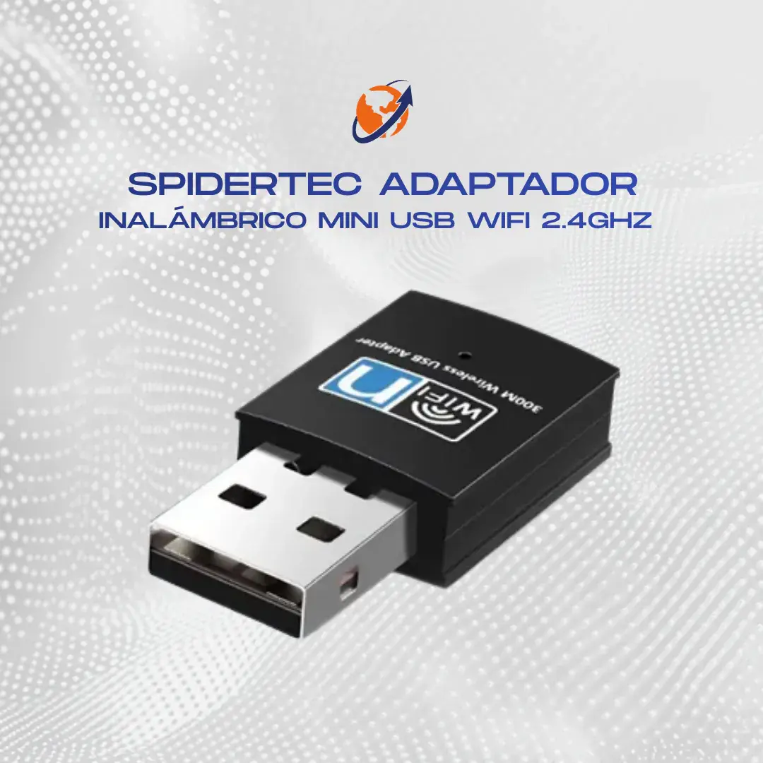 SPIDERTEC ADAPTADOR INALÁMBRICO MINI USB WIFI 2.4GHZ