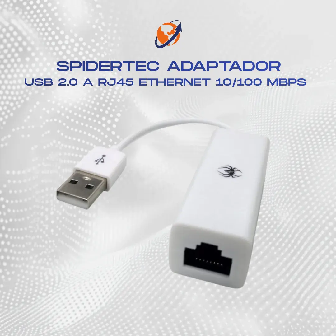 SPIDERTEC ADAPTADOR USB 2.0 A RJ45 ETHERNET 10/100 MBPS