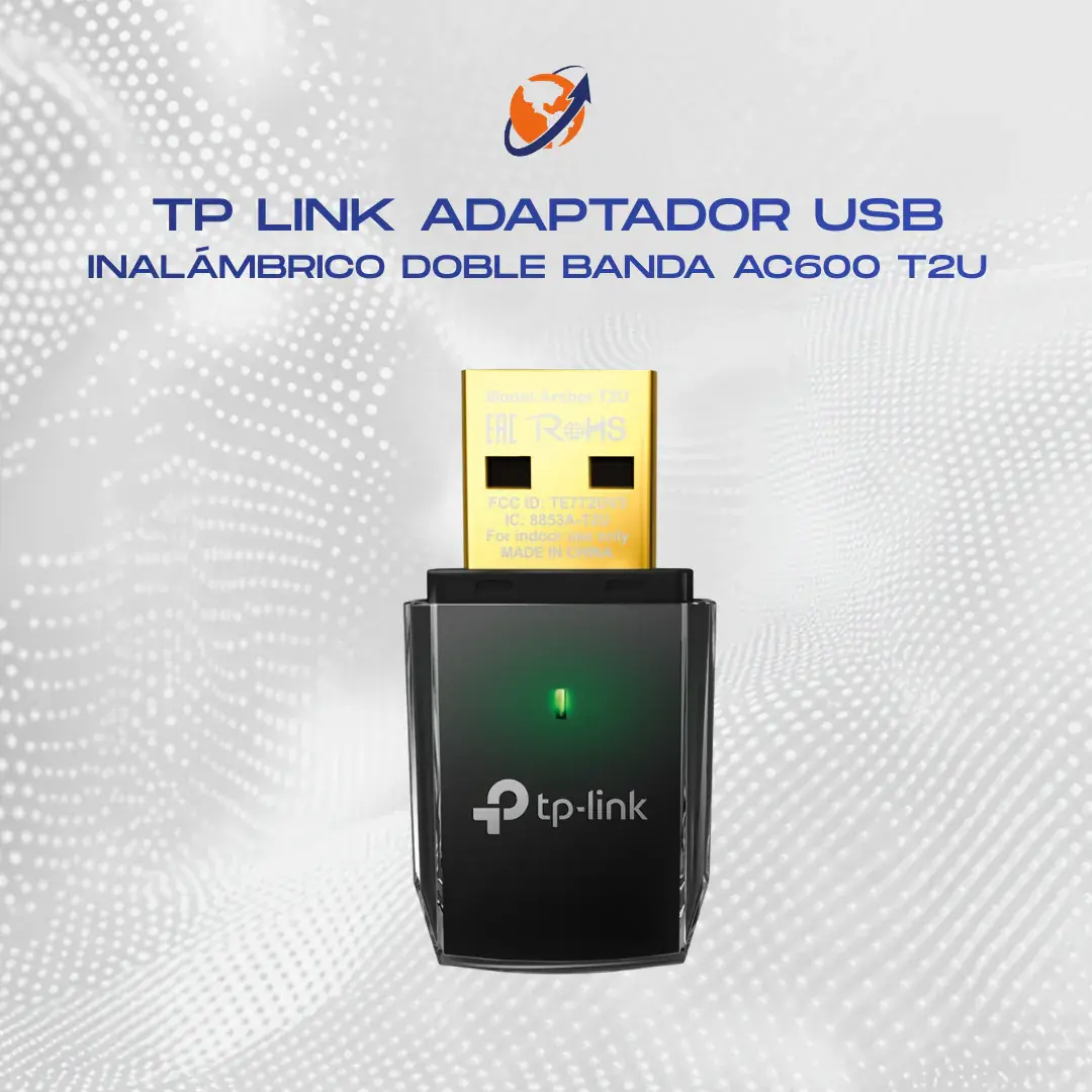 TP LINK ADAPTADOR INALÁMBRICO DOBLE BANDA AC600 USB T2U