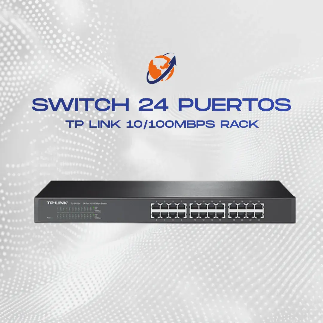 TP LINK SWITCH DE 24 PUERTOS 10/100MBPS PARA MONTAJE EN RACK