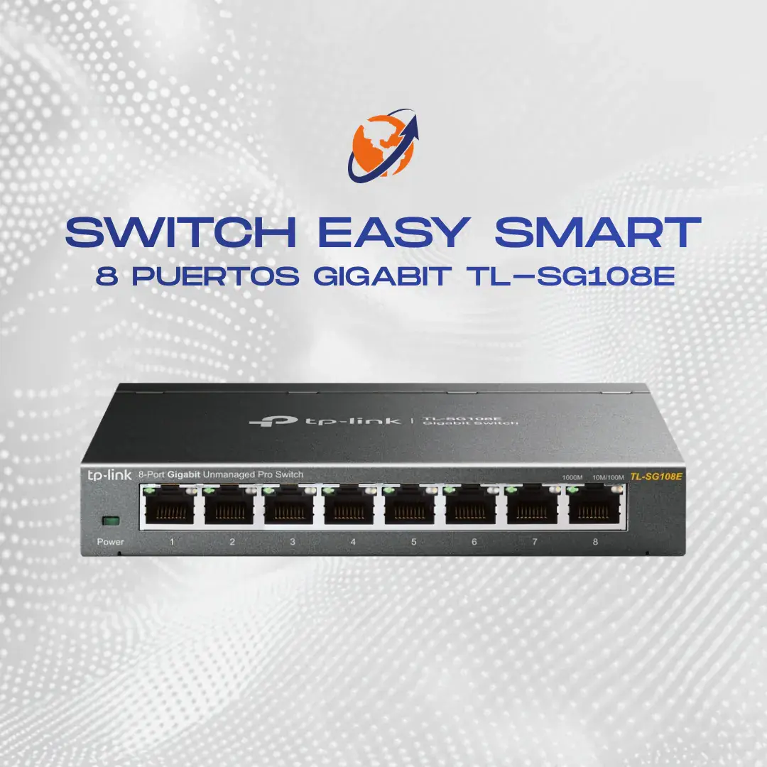 TP LINK SWITCH EASY SMART 8 PUERTOS GIGABIT TL-SG108E