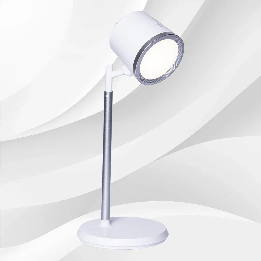 LAMPARA LED DE ESCRITORIO ASTRA RECARGABLE MULTIFUNCIONAL BLANCA - imagen 1