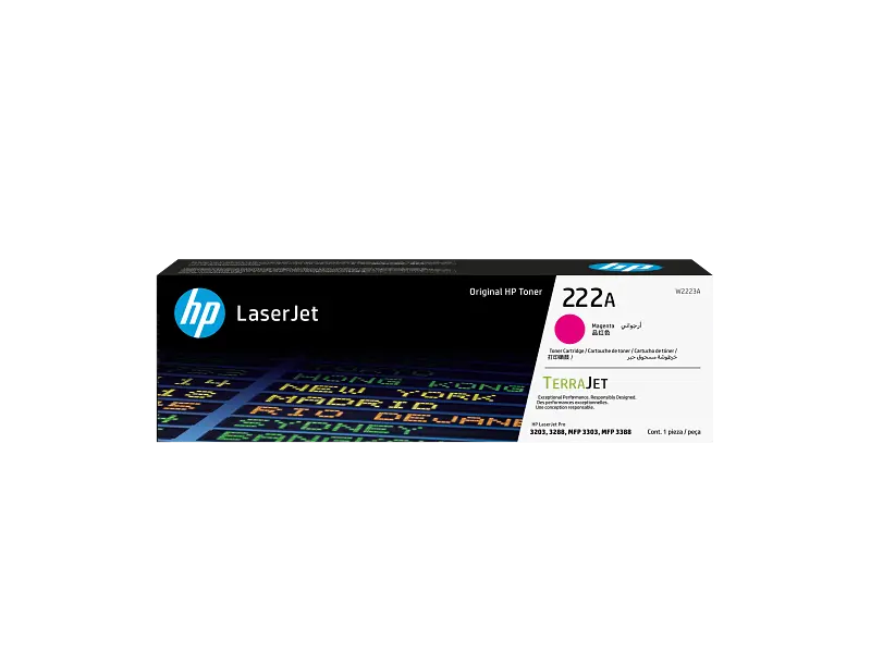 TONER MAGENTA 222A W2223A HP LASERJET 3203, 3288, 3303, 3388 - imagen 1