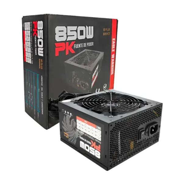 FUENTE DE PODER 850W EAGLE WARRIOR PK850 80 PLUS BRONZE - imagen 1